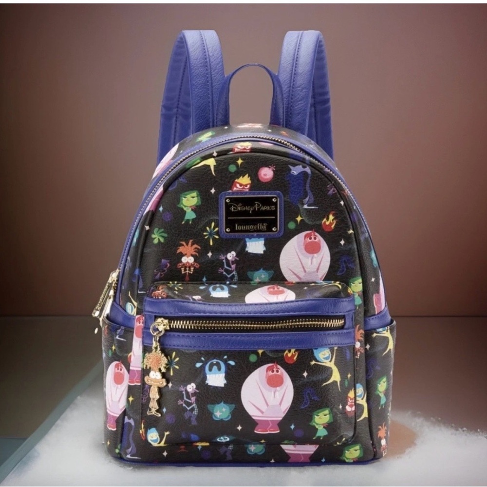 NEW Disney Parks 2025 Pixar INSIDE OUT 2 AOP Emotions Loungefly Backpack Anxiety